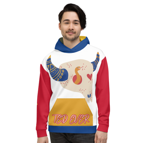 Ted Ever Abstract Bull Unisex Hoodie