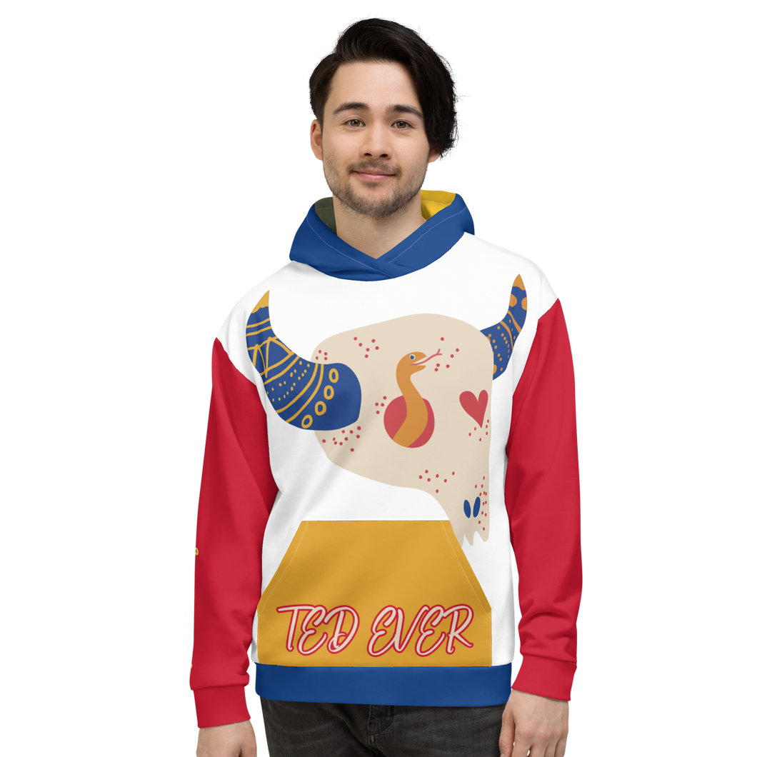 Ted Ever Abstract Bull Unisex Hoodie