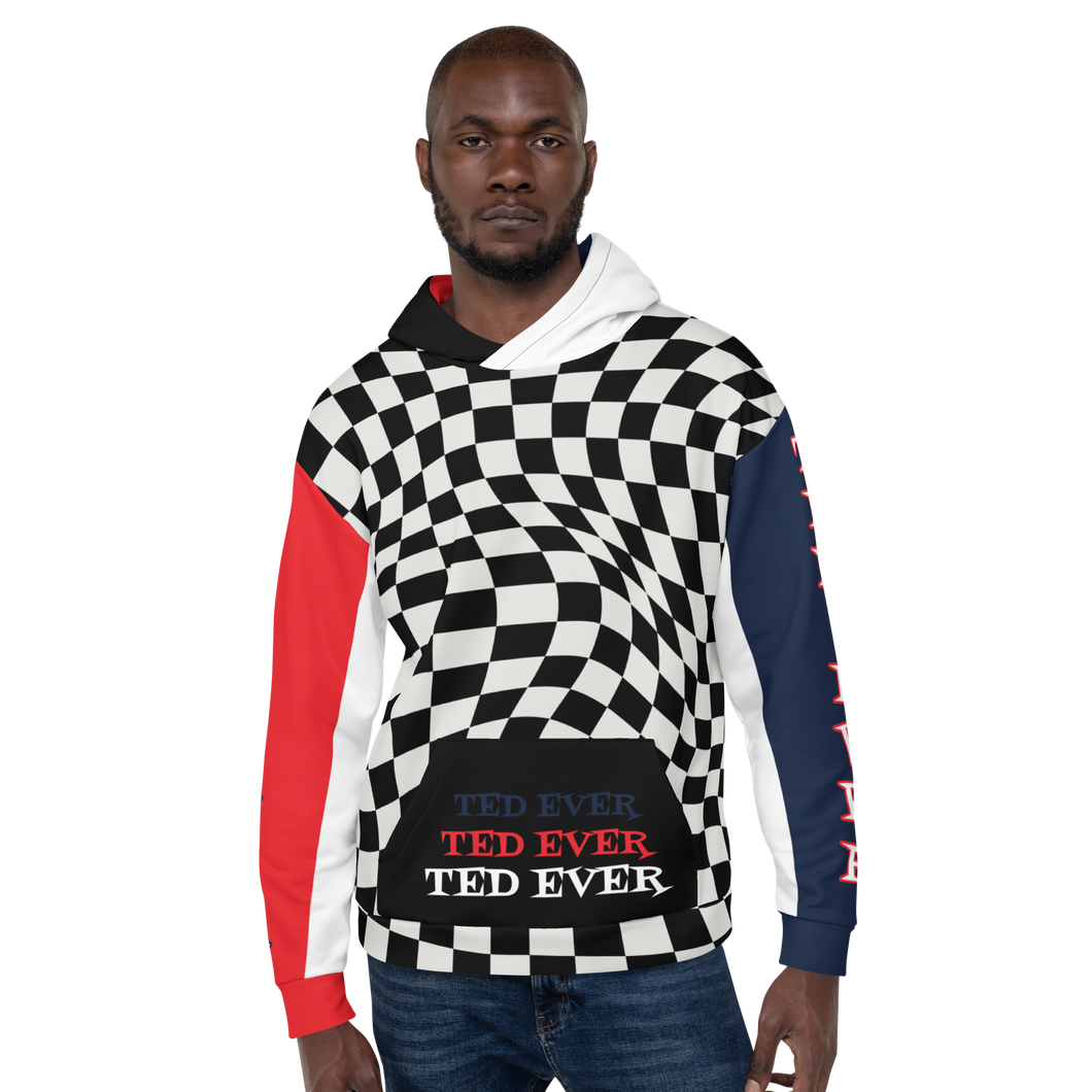Ted Ever Checker Flag Unisex Hoodie