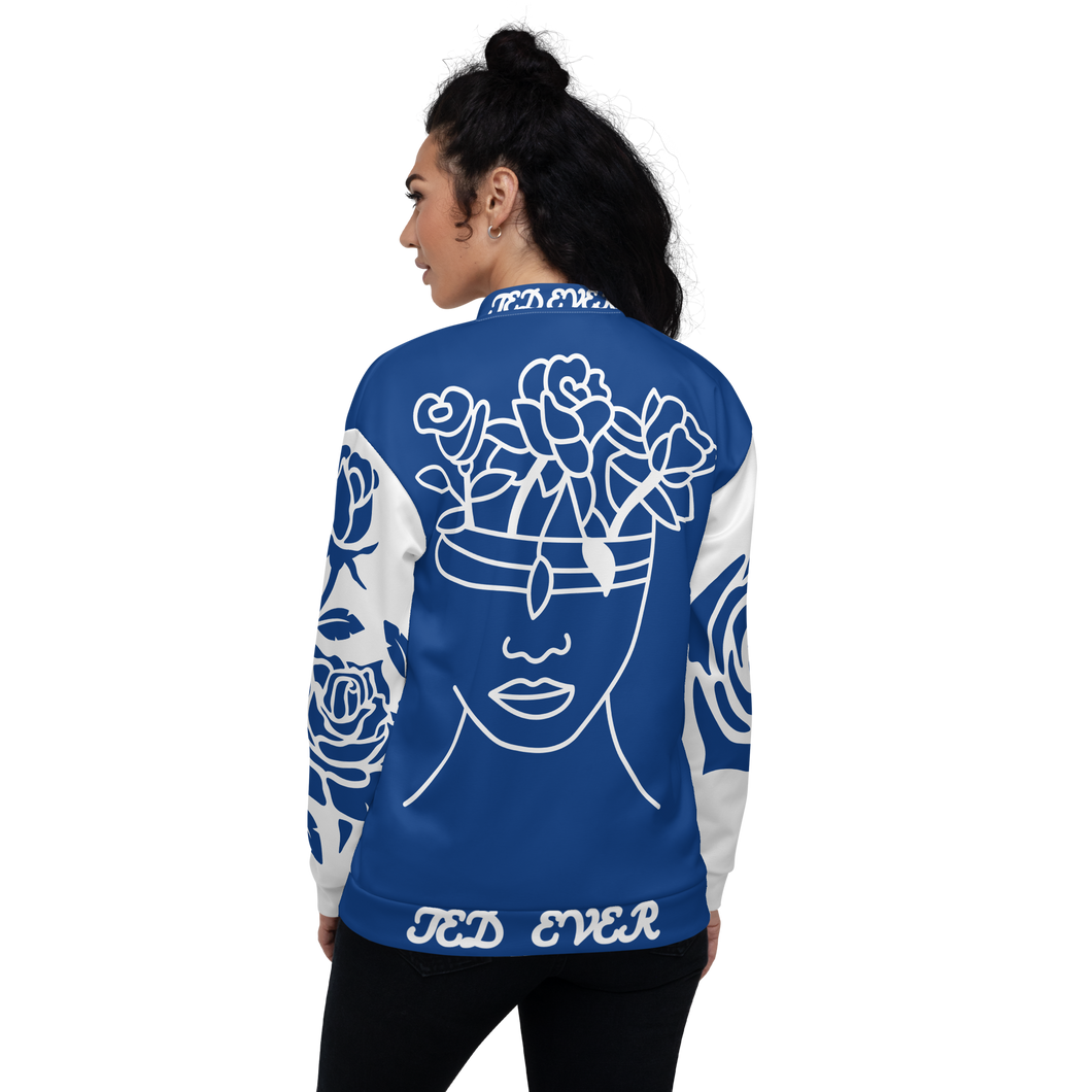 A Blue Rose Unisex Bomber Jacket