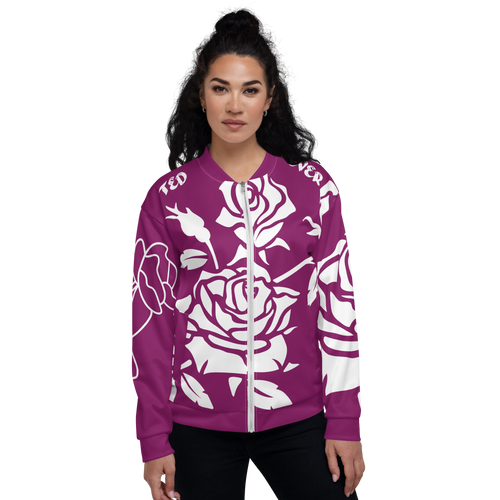 Purple Rose Ted Ever Unisex Bomber Jacket