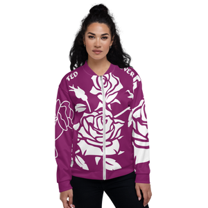 Purple Rose Ted Ever Unisex Bomber Jacket