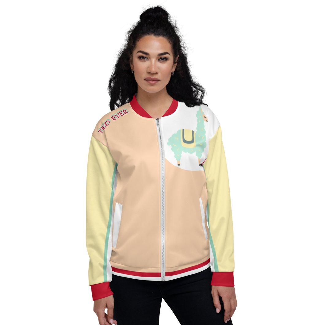 Ted Ever Custom Llama Toe Unisex Bomber Jacket