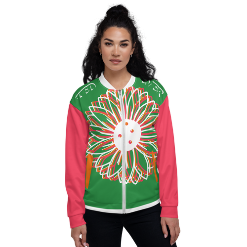 Ted Ever Custom Abstract Flower Unisex Bomber Jacket
