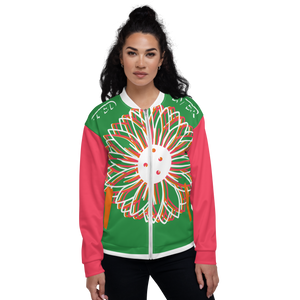 Ted Ever Custom Abstract Flower Unisex Bomber Jacket