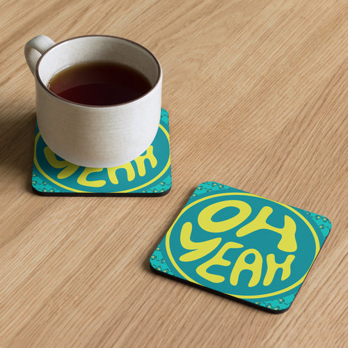 Custom Vos Logo Oh Yeah Cork-back coaster
